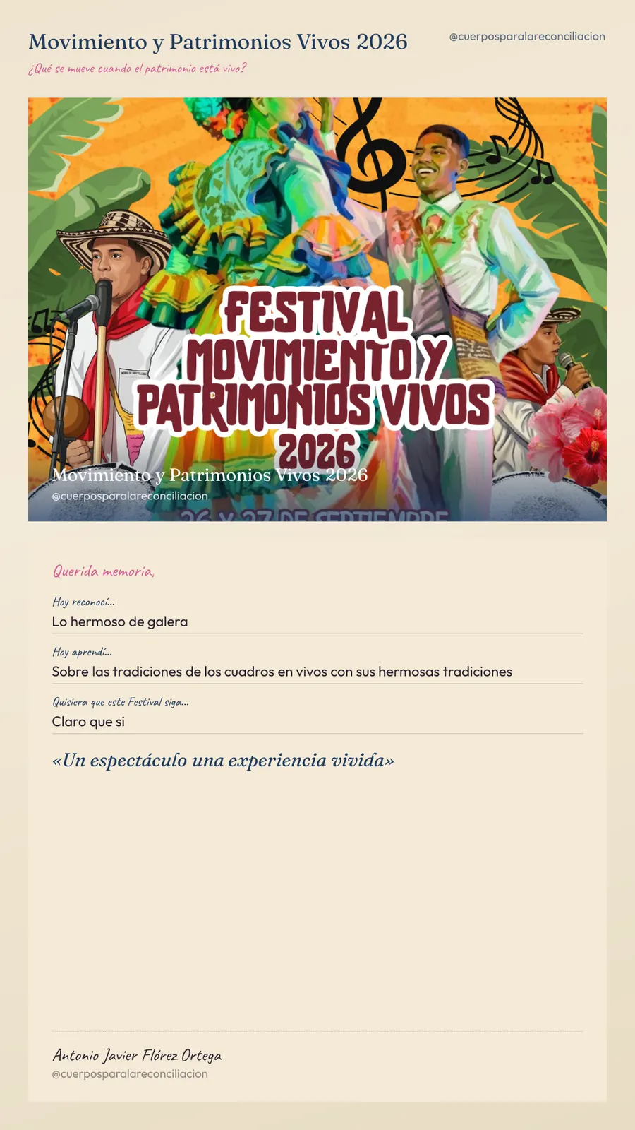 Postcard made by a festival participant